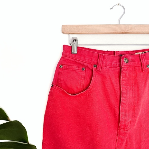 VINTAGE Jordache Golden Sixties line from 1980’s Denim Skirt Pink - Size 11/12 - Picture 3 of 8